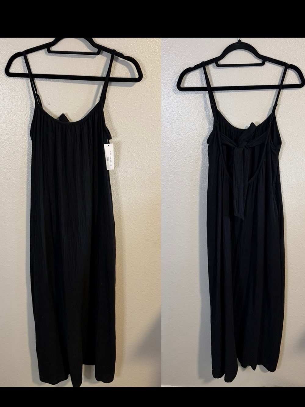 Sol Angeles Black Gauzy Maxi Dress Plus Size in Black NEW! RV$128 Anthropologie - Picture 11 of 15